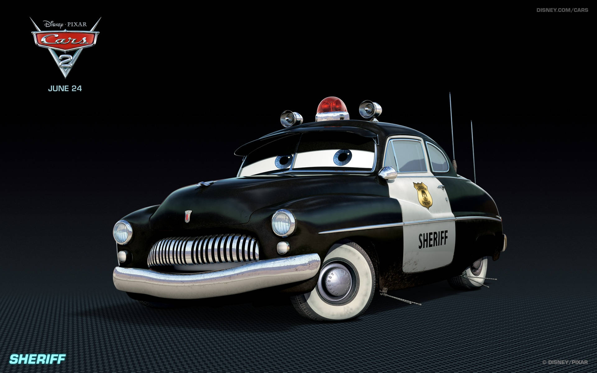 Mașina Poliție Sheriff Disney Pixar Cars 2 Fundal