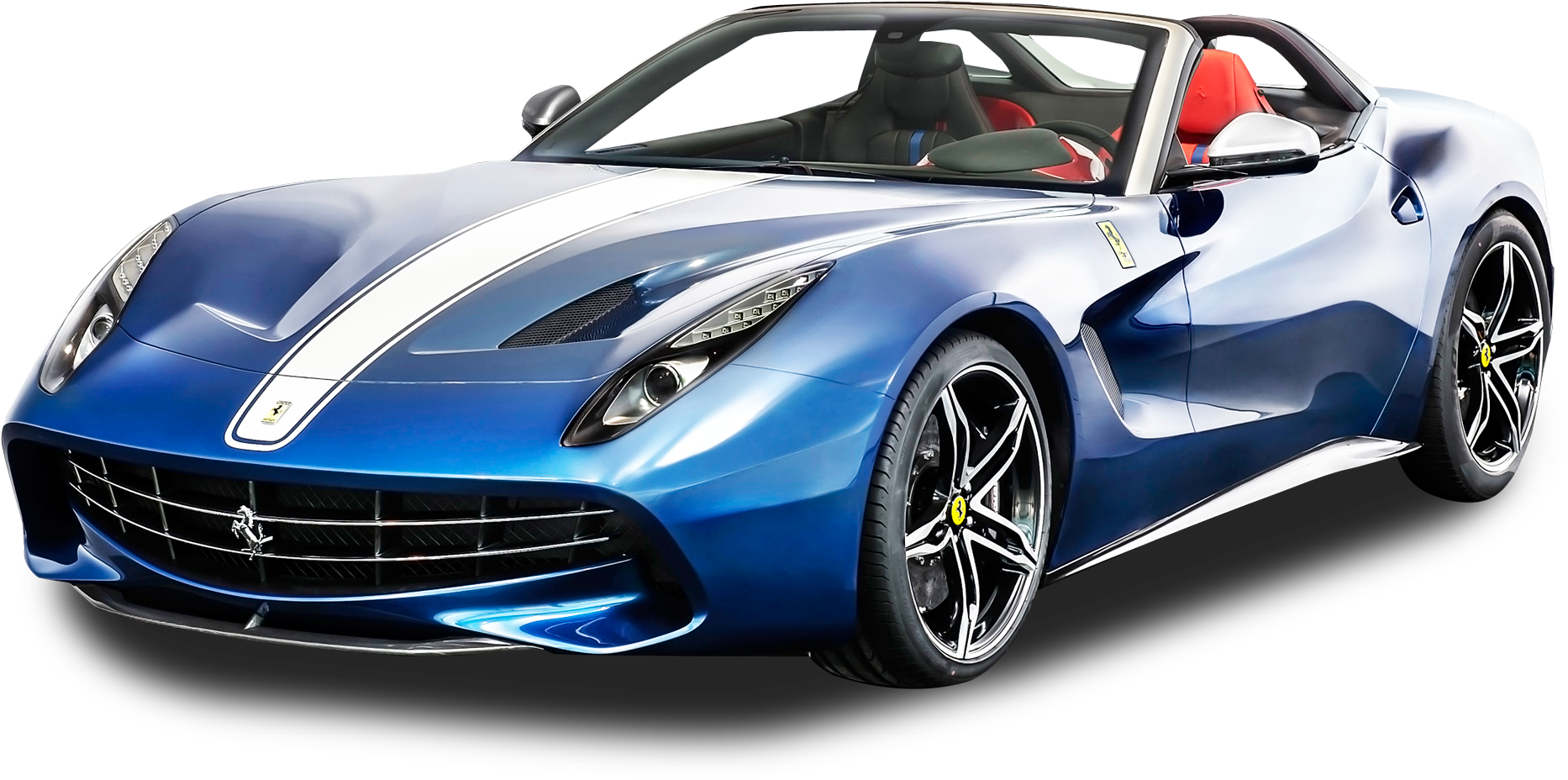 Mașină sport decapotabilă Ferrari albastră Fundal