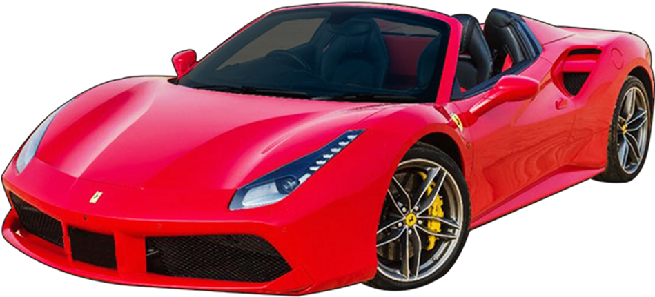 Mașină sport decapotabilă Ferrari roșie Fundal
