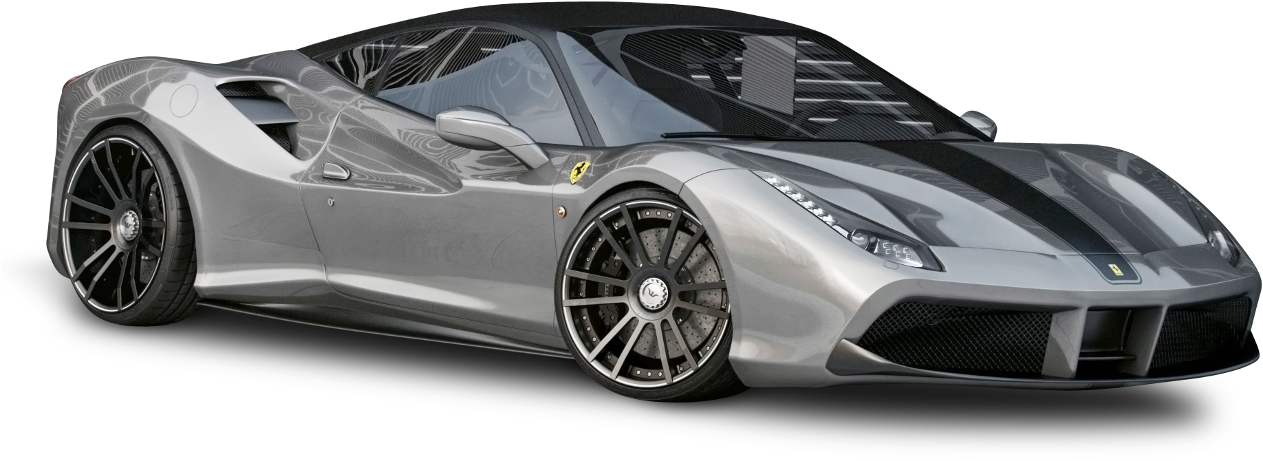 Mașină sport Ferrari argintie Fundal