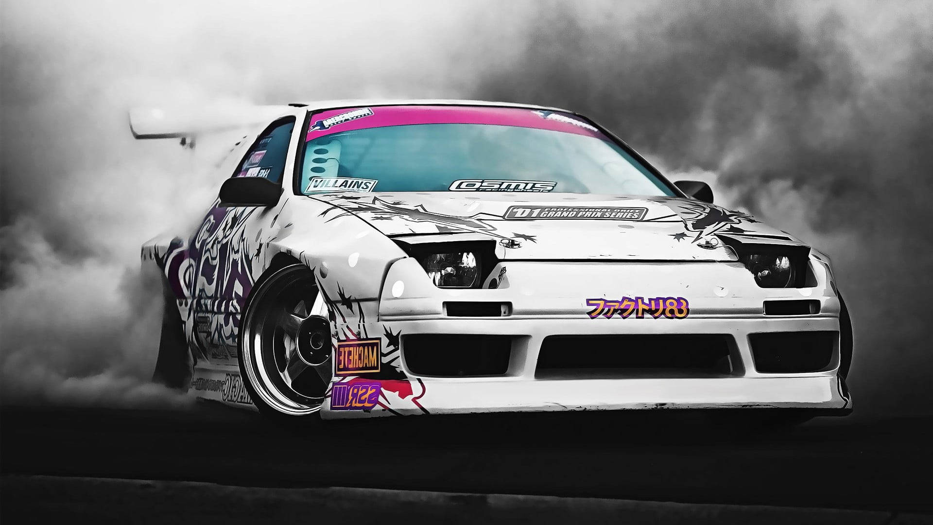 Mașină sport japoneză de drift Fundal