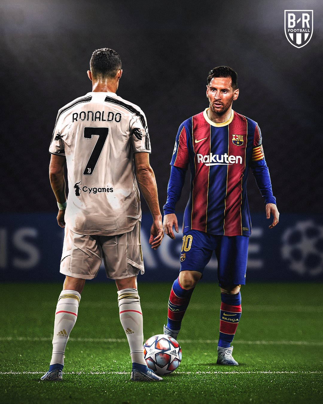 Meciul Messi Și Ronaldo 4K Fundal
