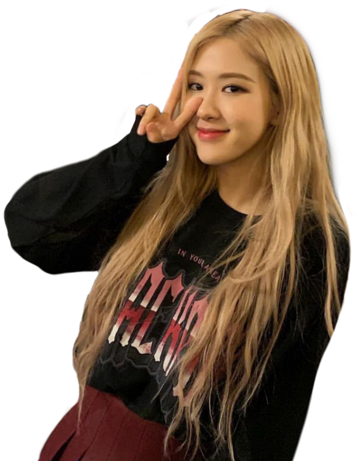 Membră Blackpink făcând semnul păcii Fundal