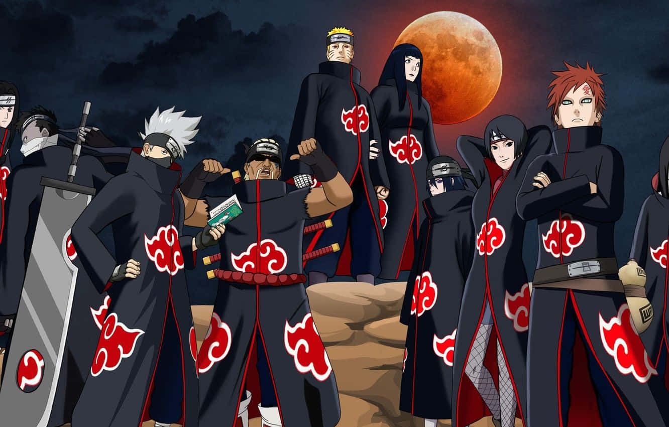 Membrii Akatsuki din Naruto Shippuden Manga Anime Fundal