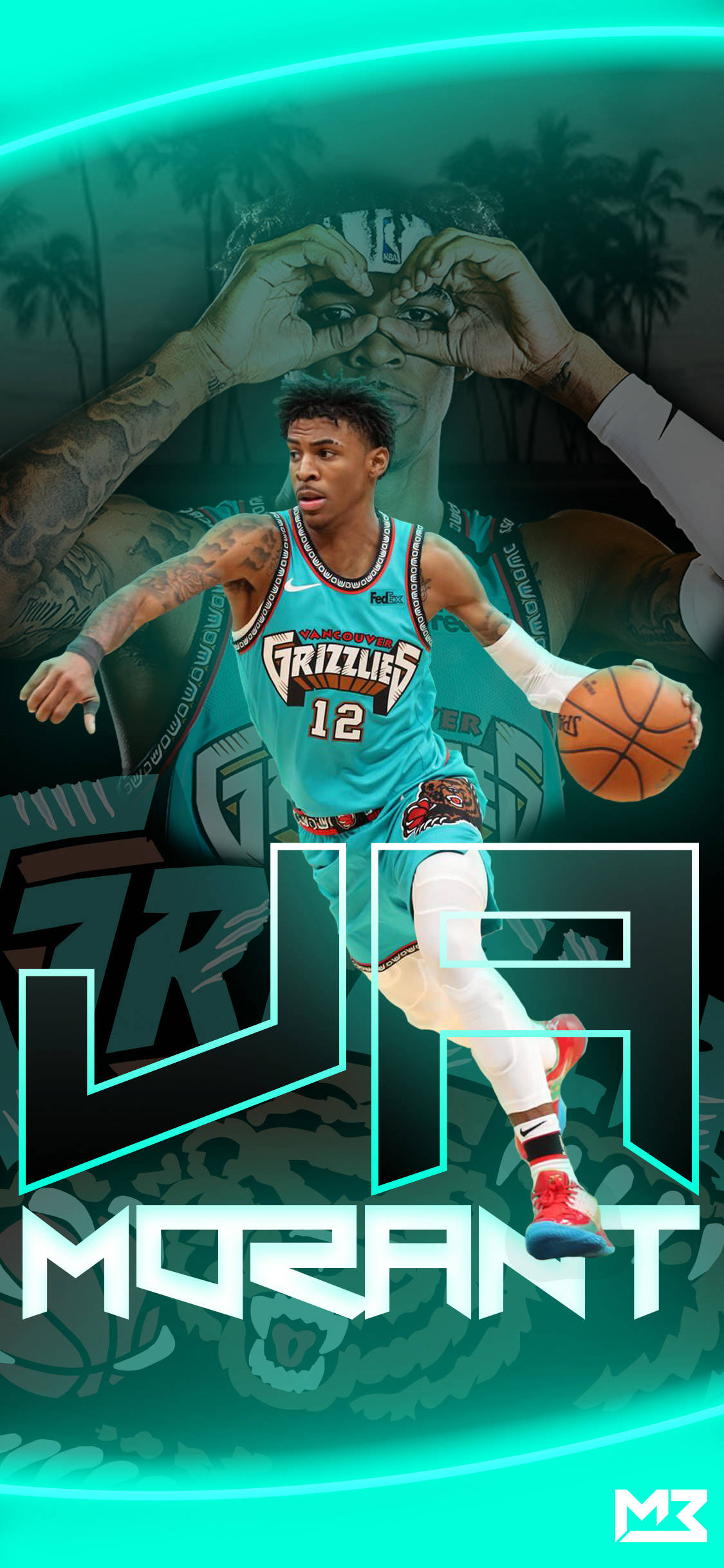 Memphis Grizzlies Ja Morant Poster Fundal