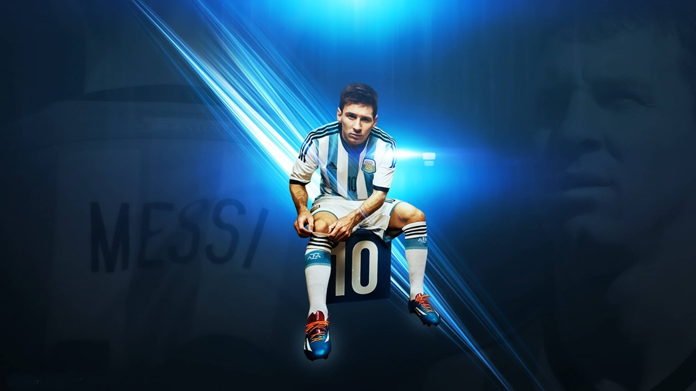 Messi Argentina Star Fotbal Fundal