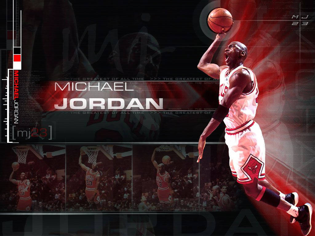 Michael Jordan HD cu nume și titlu Fundal