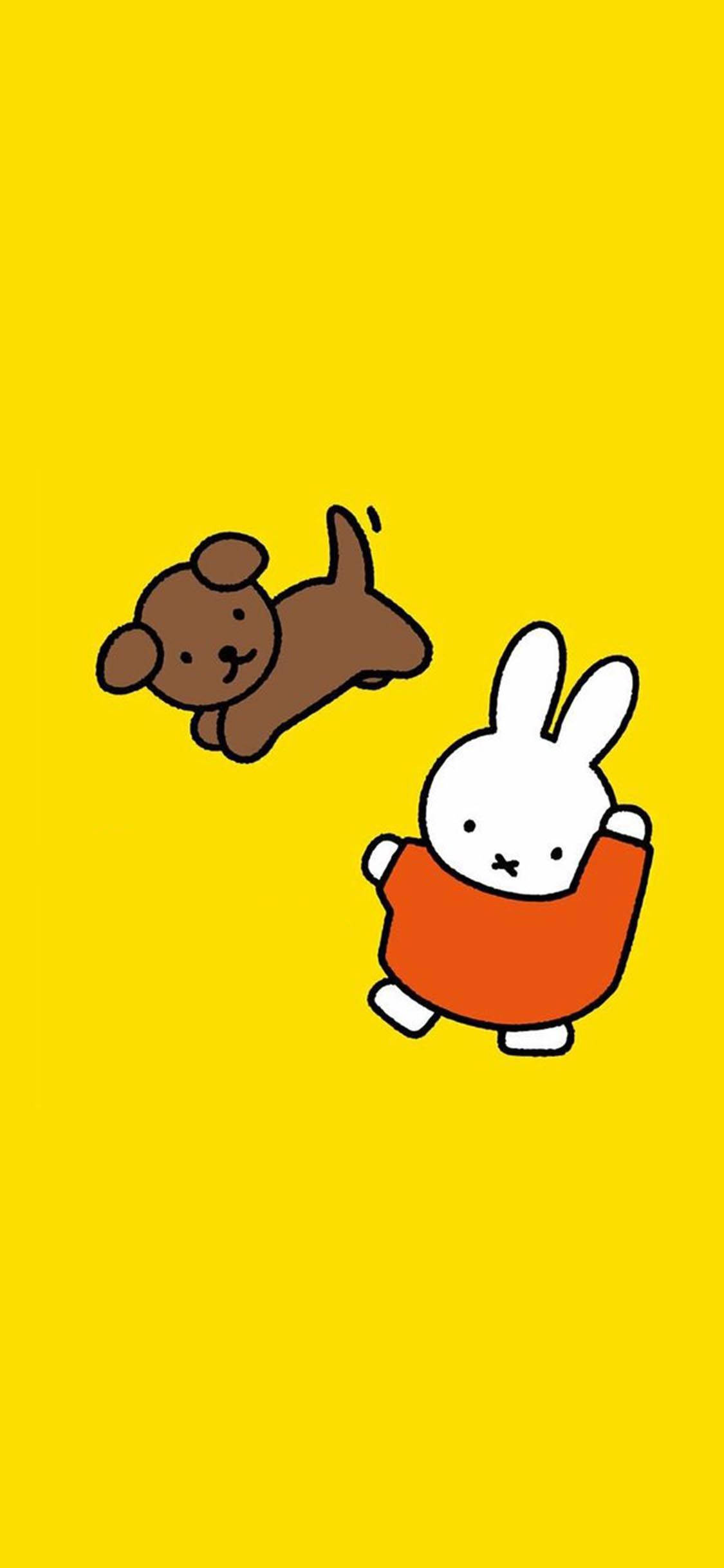 Miffy și Snuffy Fericiți Fundal