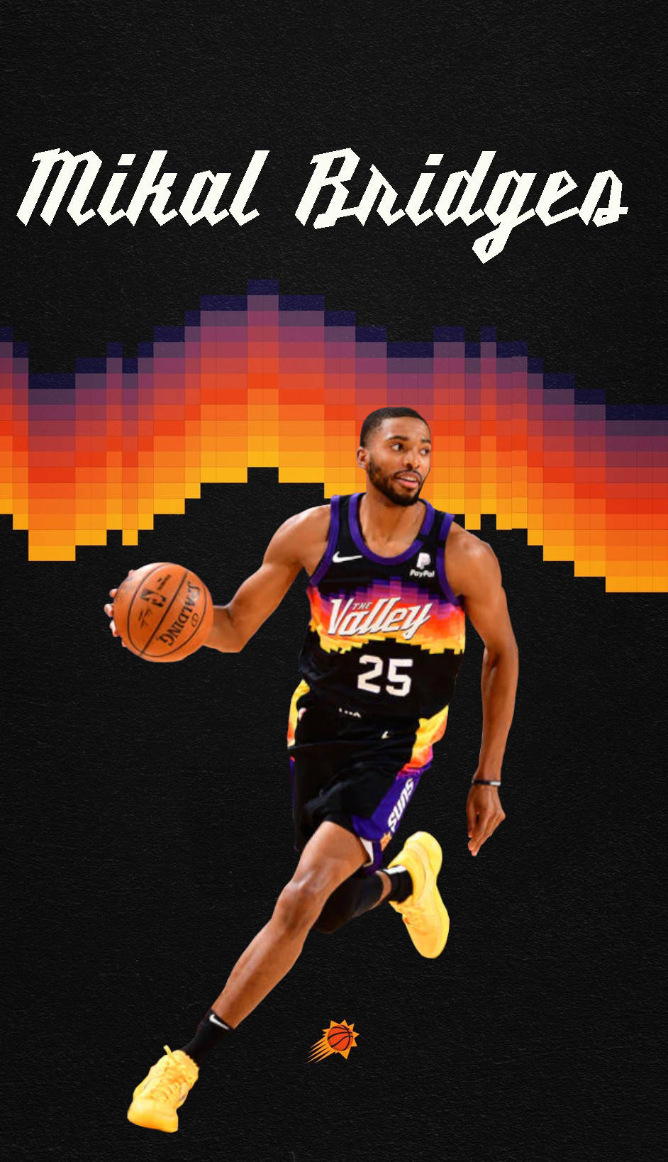 Mikal Bridges Operă Digitală Fundal