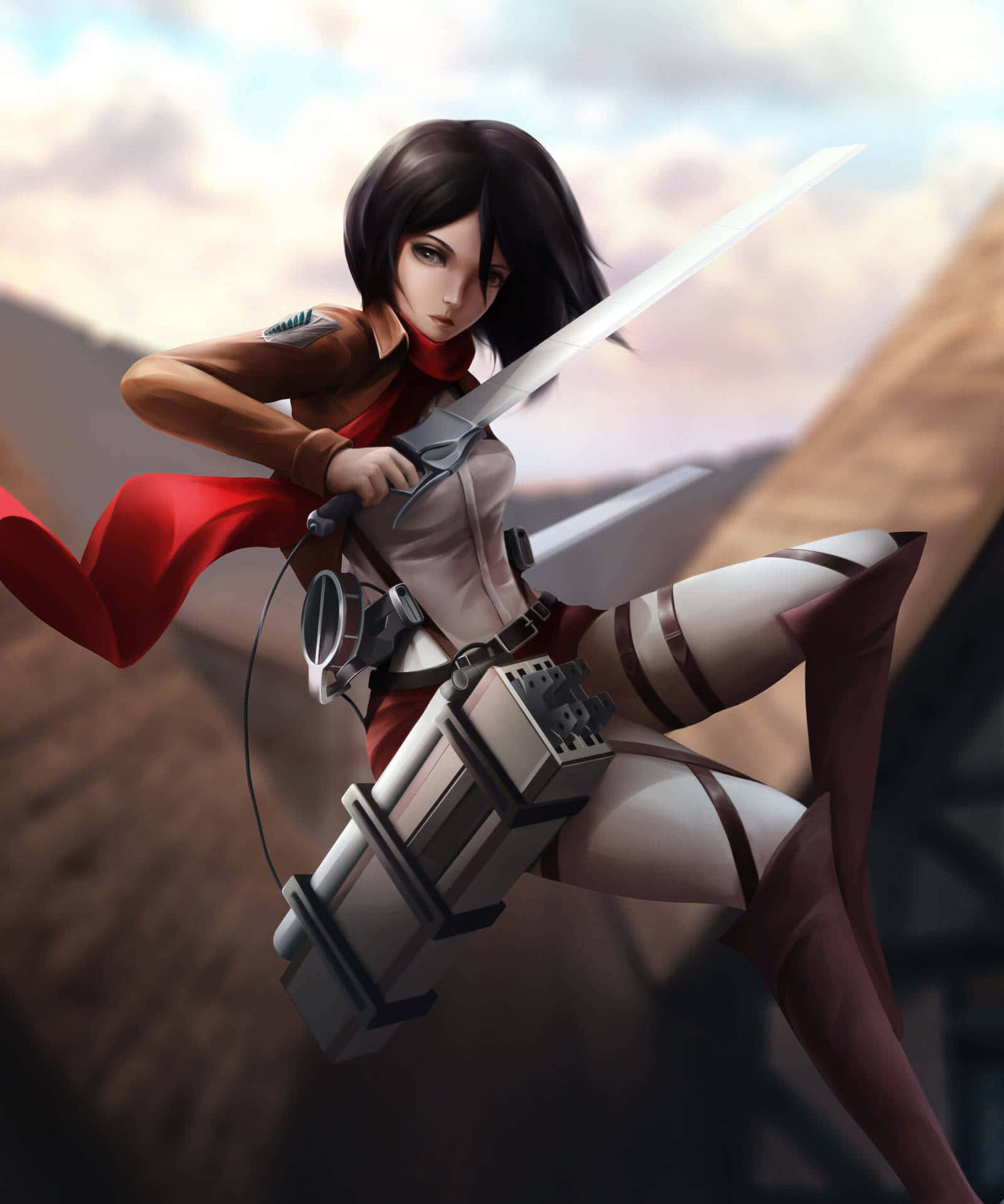 Mikasa Ackerman Anime Fierbinte Shingeki Fundal