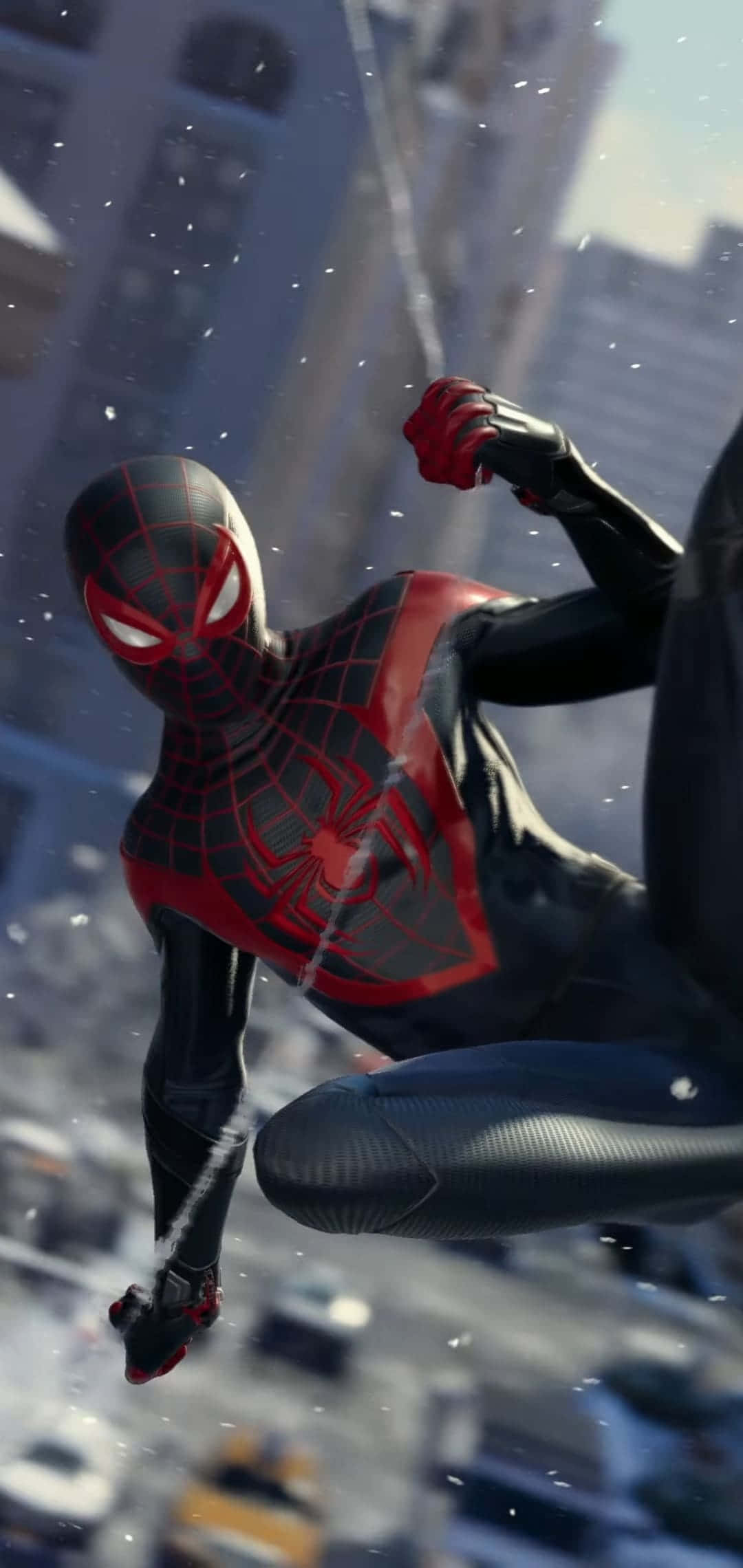 Miles Morales conectat cu noul iPhone Fundal