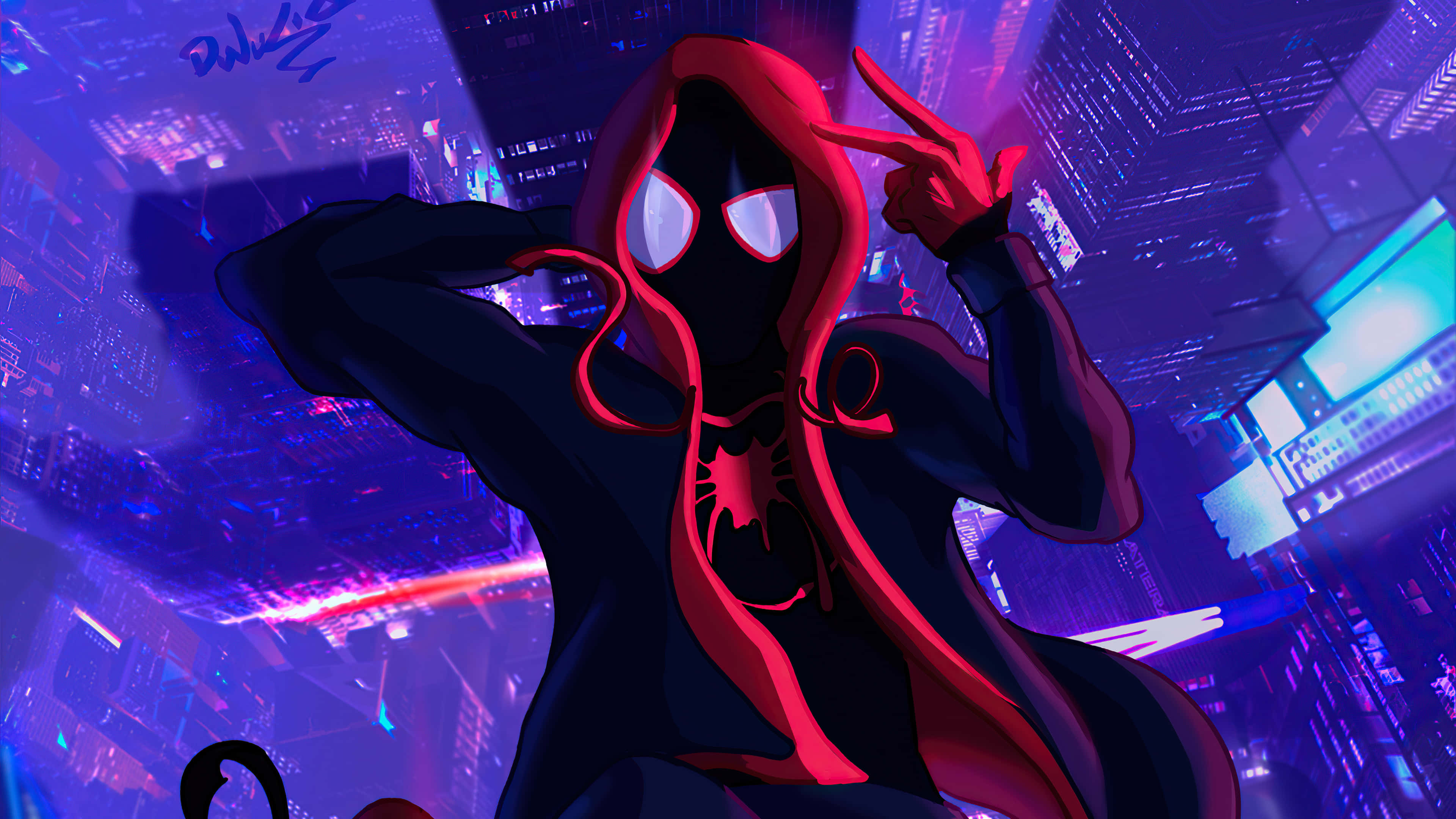 Miles Morales în Mișcare Fundal