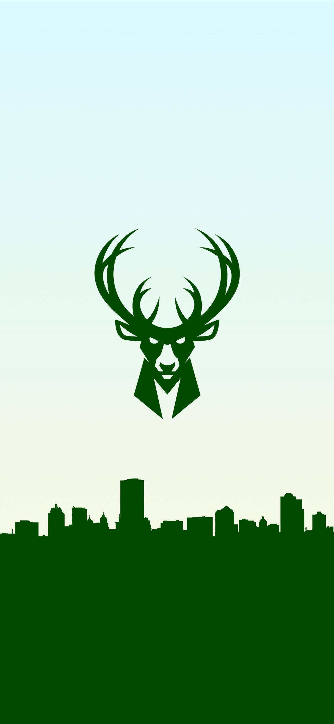 Milwaukee Bucks Logo Verde Fundal