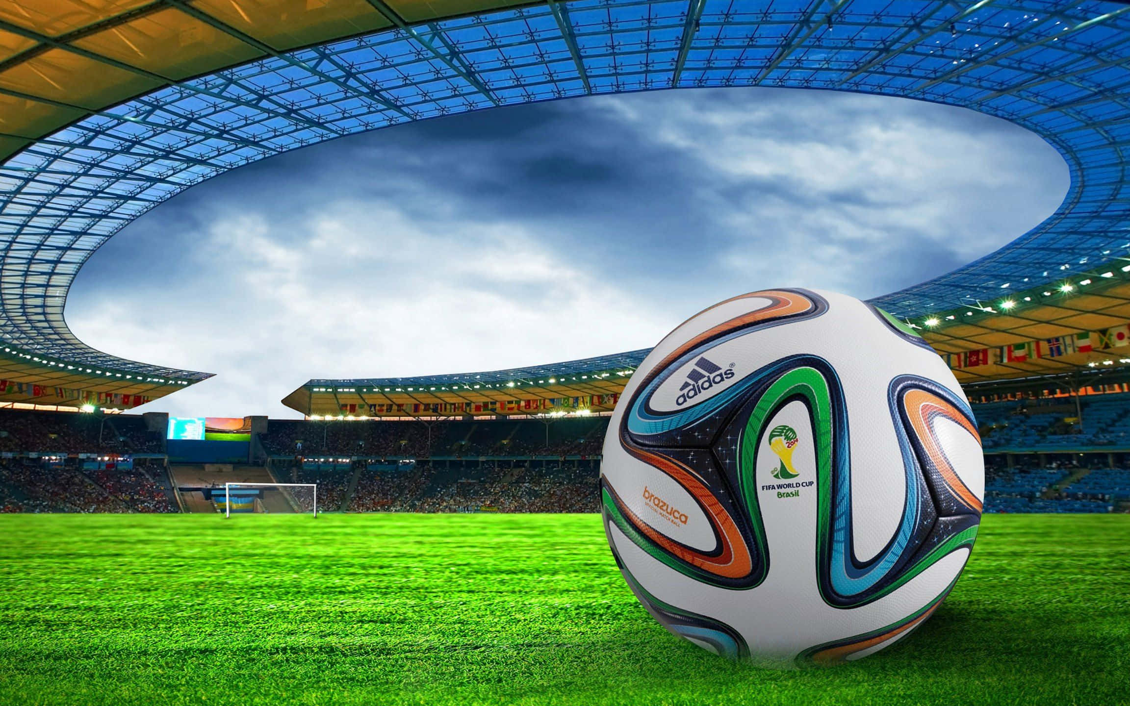Minge de fotbal galactică pe sol Fundal