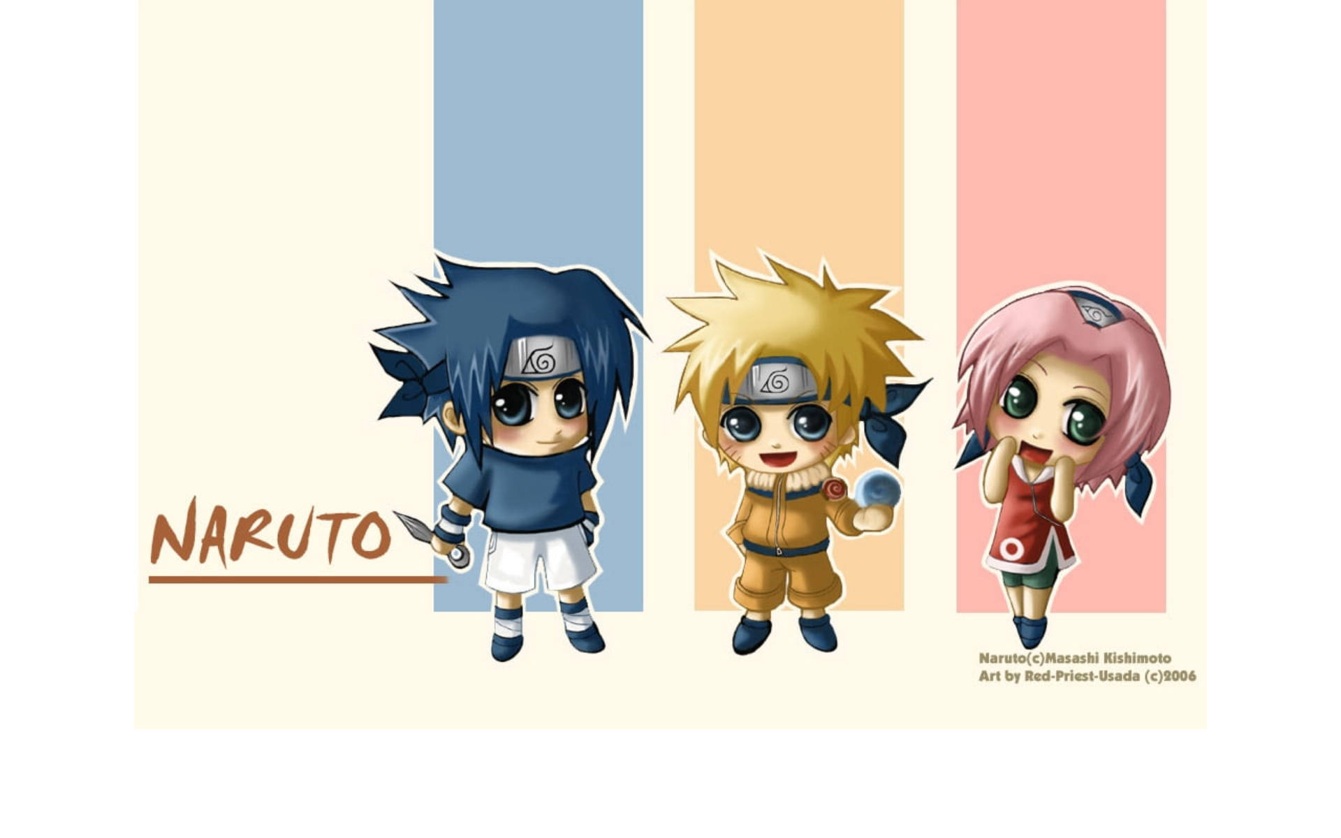 Mini Personajele Naruto Copertă Fundal