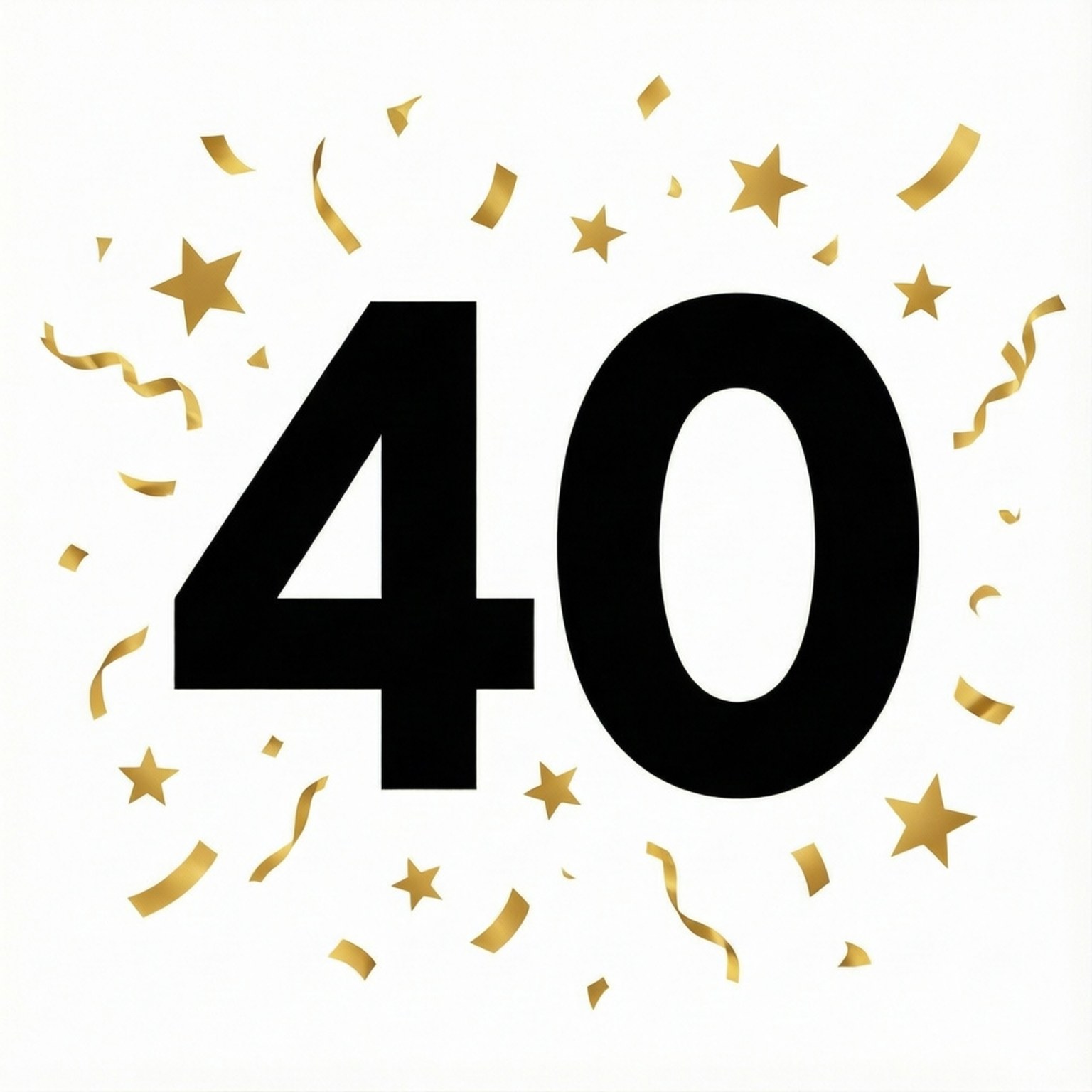 Minimalist 40 Confetti Fundal