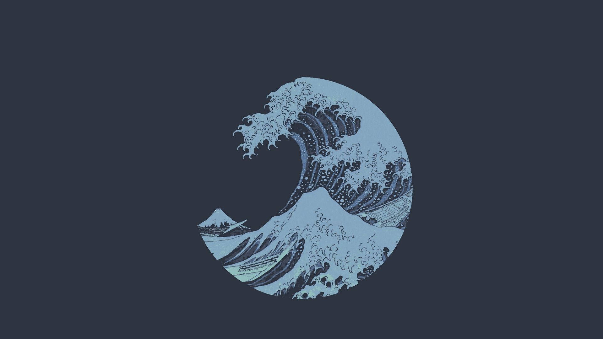 Minimalist Valul Mare Fundal