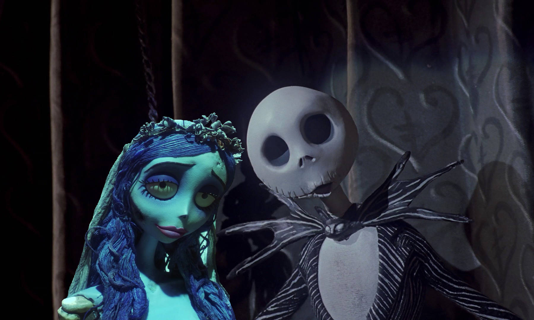 Mireasa Cadavru și Jack Skellington Fundal