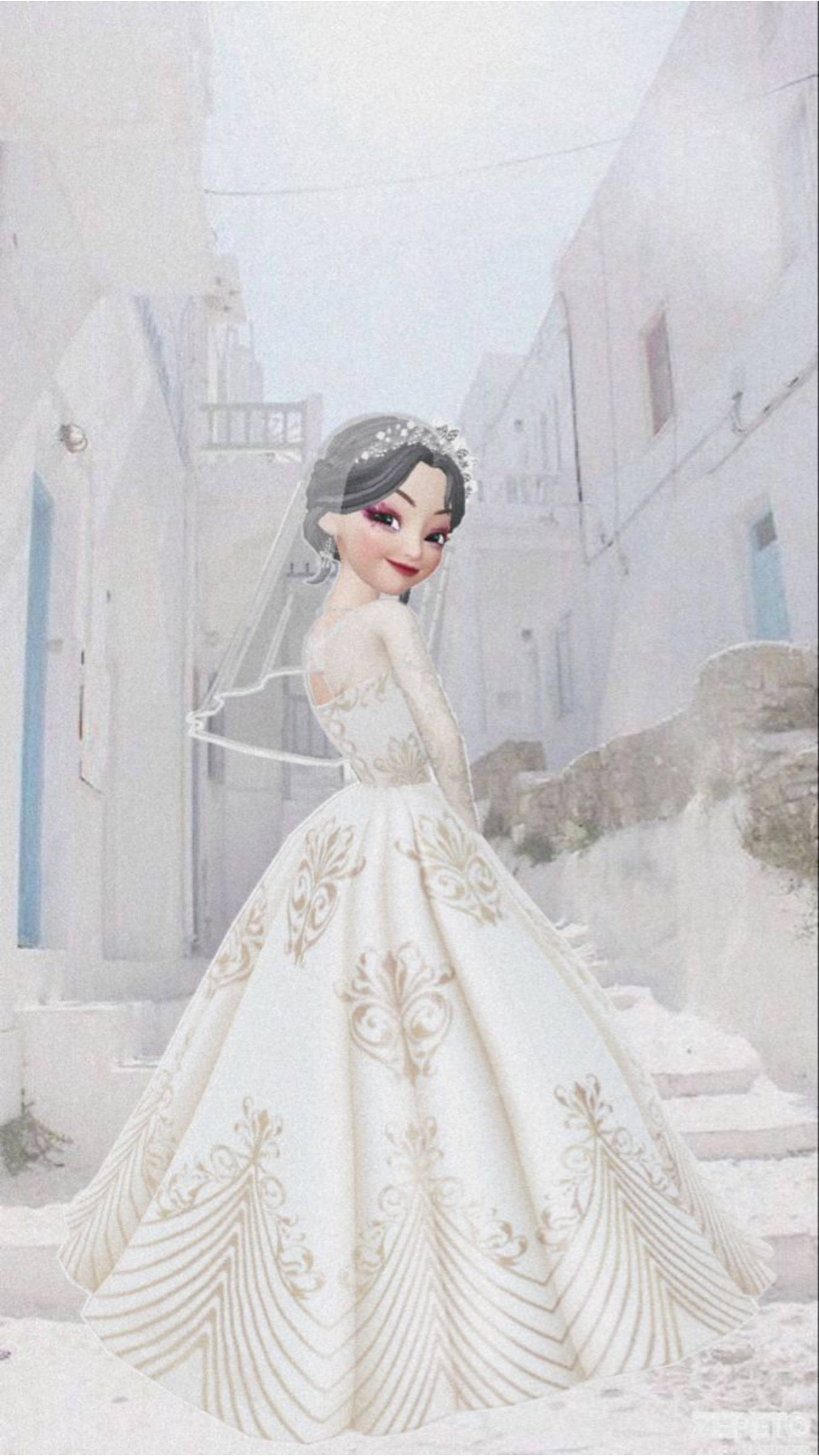 Mireasă Frumoasă Zepeto Fundal