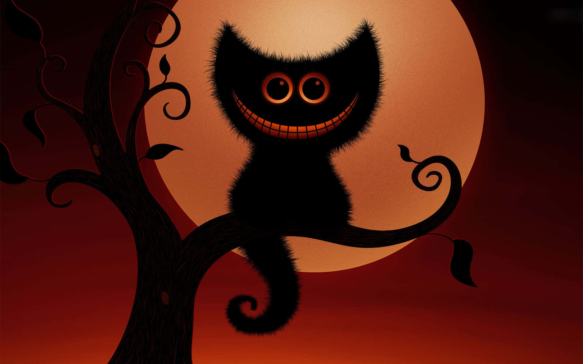 "Misterioasa Pisică Cheshire" Fundal