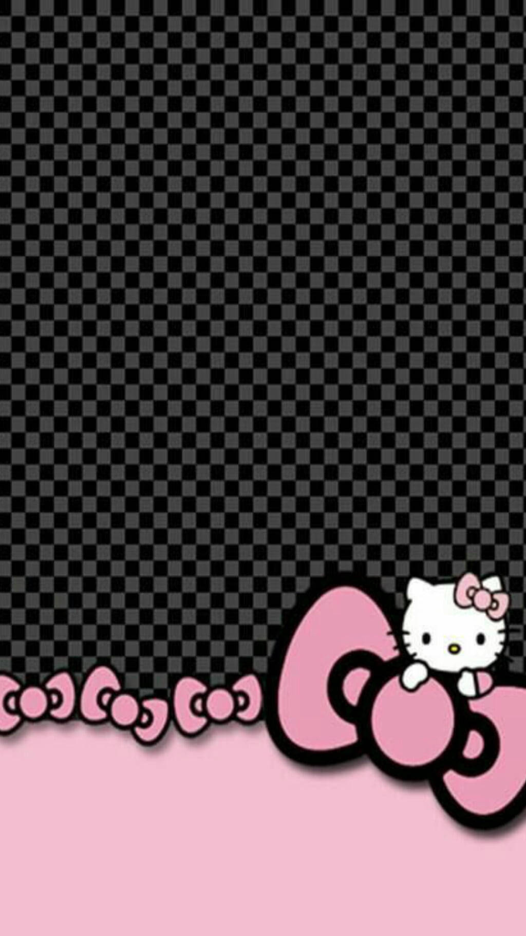Model Caro Negru Hello Kitty Fundal