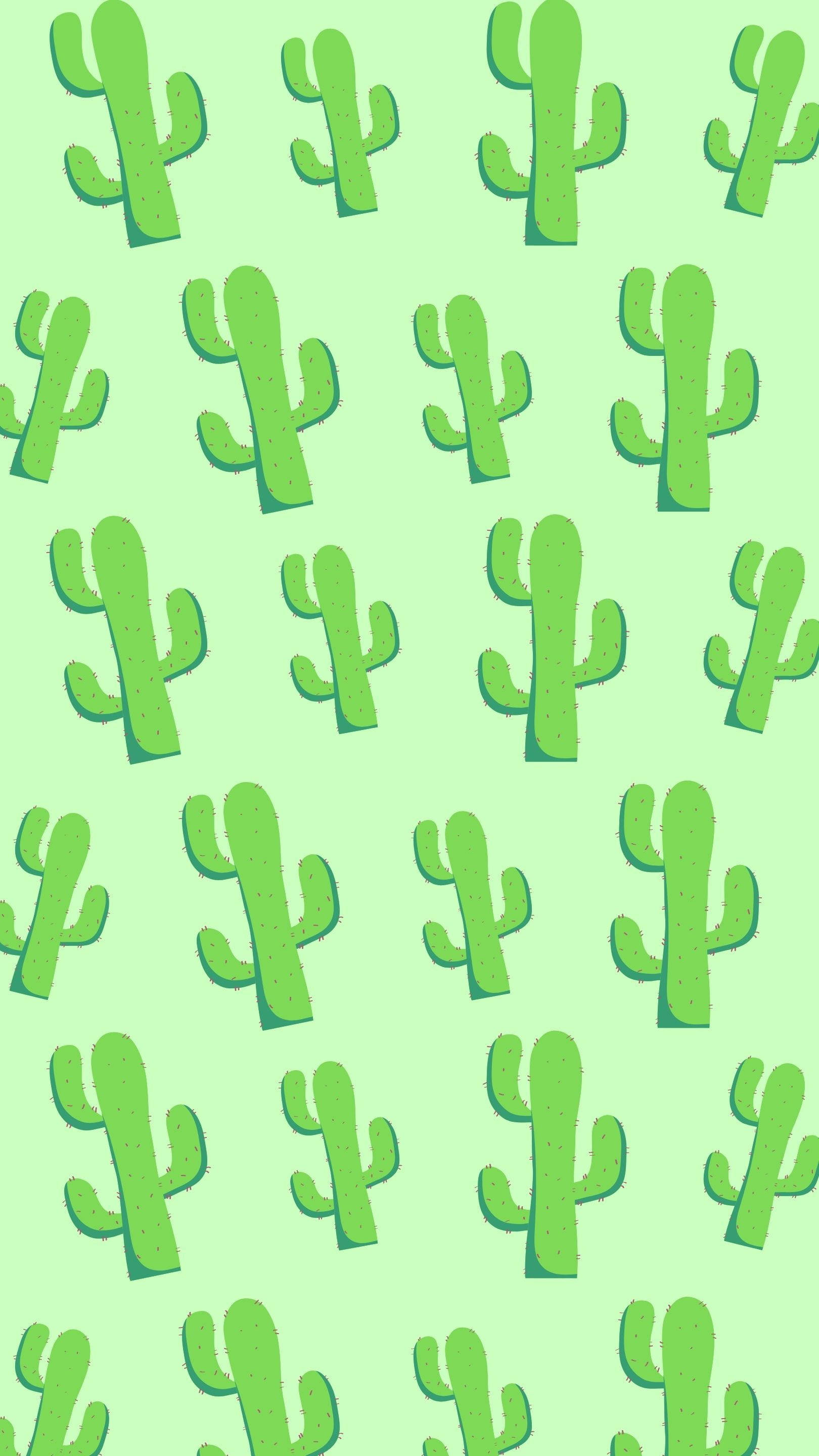 Model cu cactus verde super deschis Fundal