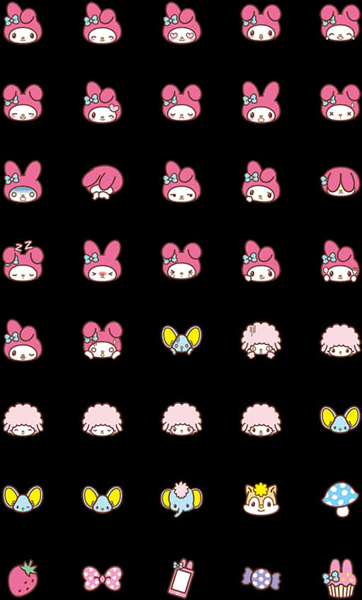 Model cu My Melody și prietenii Fundal