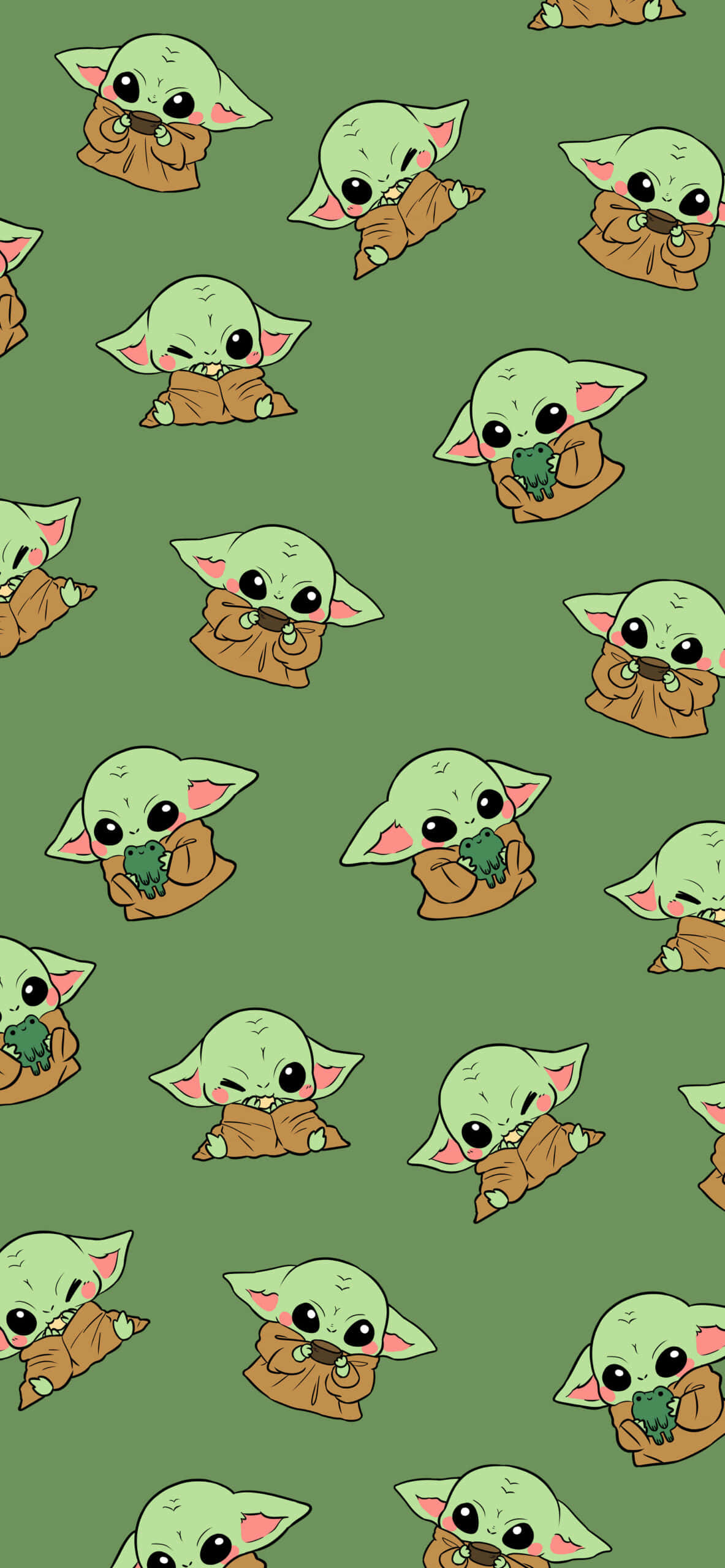 Imagine drăguță cu model Baby Yoda Fundal