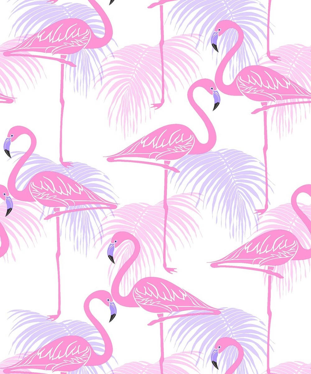 Model Flamingo în Nuanțe de Roz și Lila Fundal