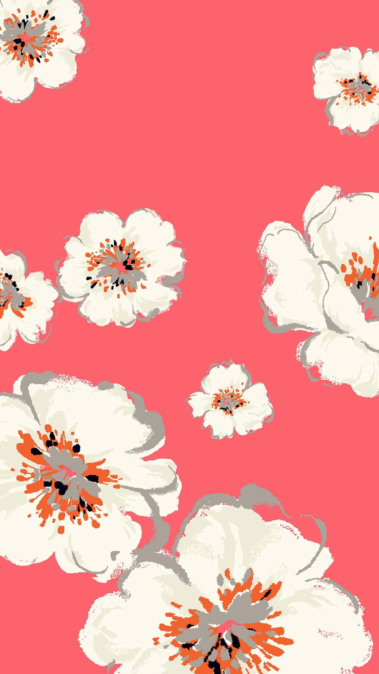 Model floral frumos pentru fundal iPhone Fundal