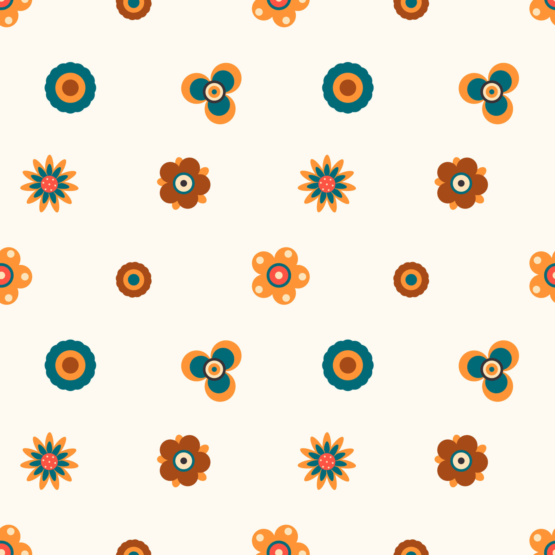 Model floral geometric din anii '70 Fundal
