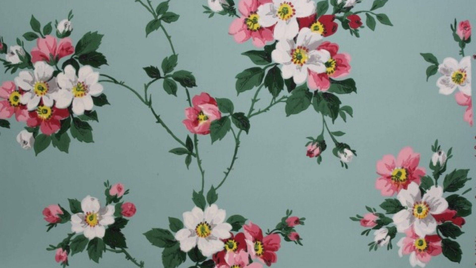 Model floral vintage roz estetic Fundal