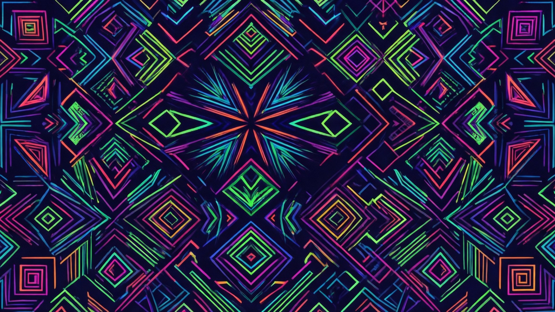 Model Geometric Neon Fundal