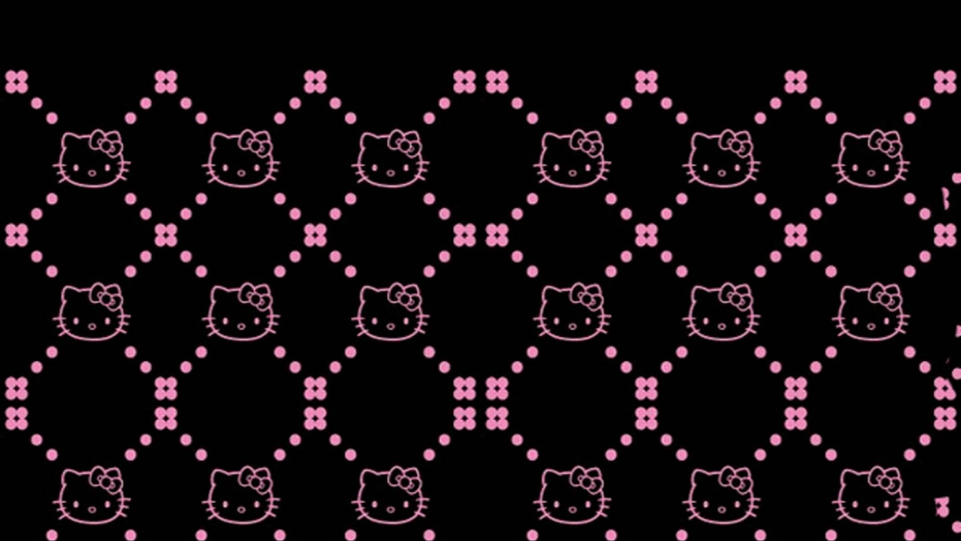 Model Hello Kitty roz și negru Fundal