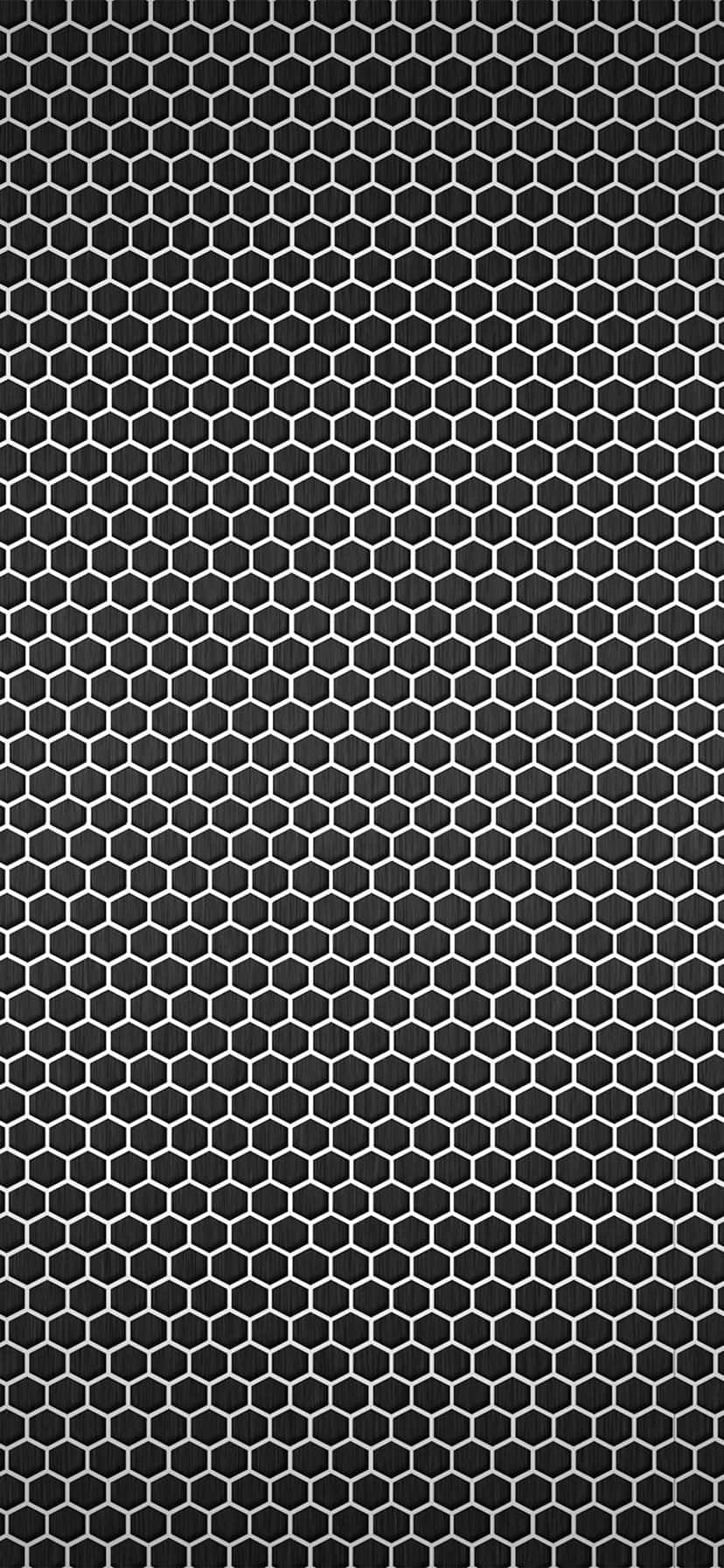 model hexagonal alb-negru pe fundal negru Fundal