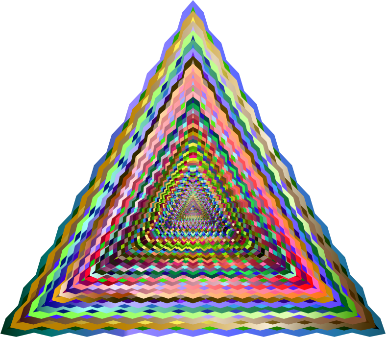 Model triunghiular infinit colorat Fundal