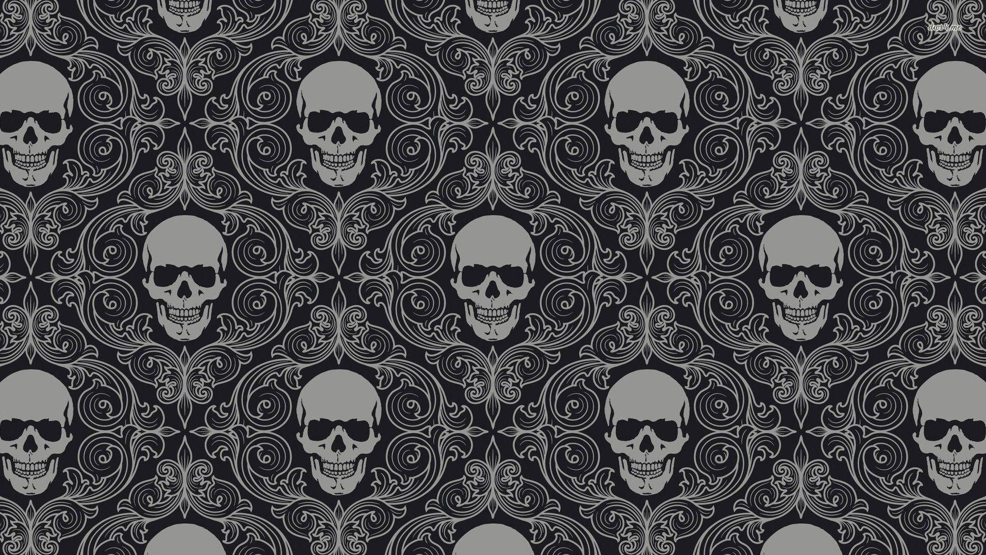 Model vintage de craniu de Halloween Fundal