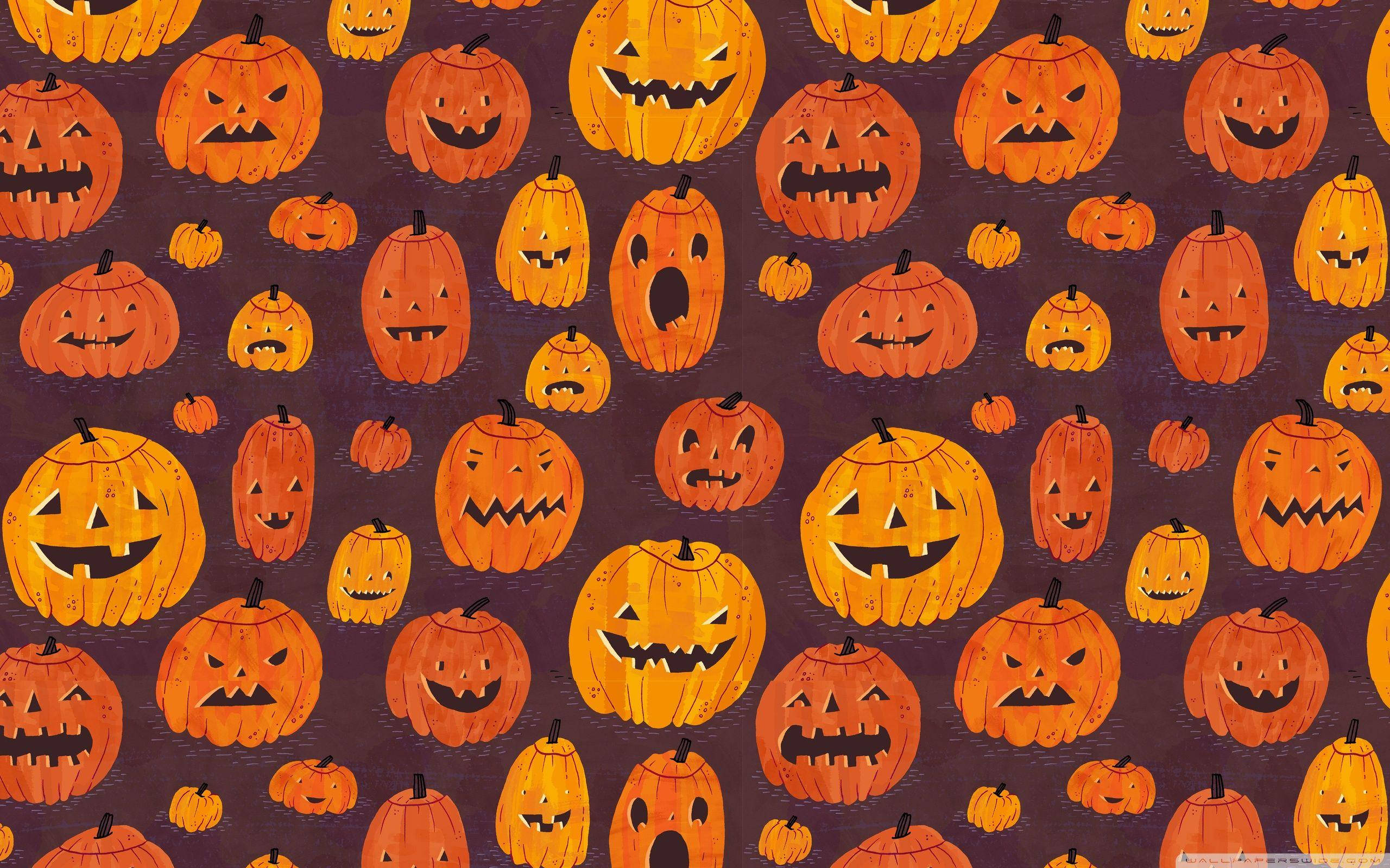 Modele drăguțe de dovleci de Halloween Fundal