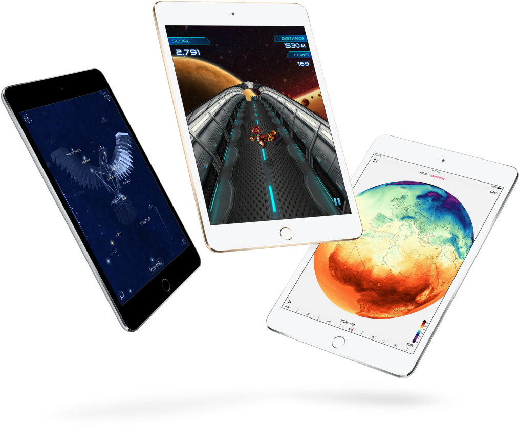 Modele iPad Pro care afișează aplicații Fundal