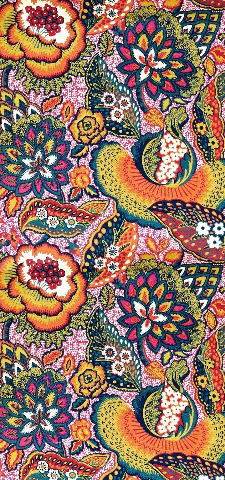 Modele Vibrante de Flori cu Aesthetic Boho Fundal