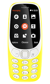 Modelul clasic galben Nokia Fundal