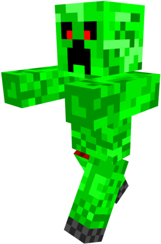 Modelul personajului Creeper din Minecraft Fundal