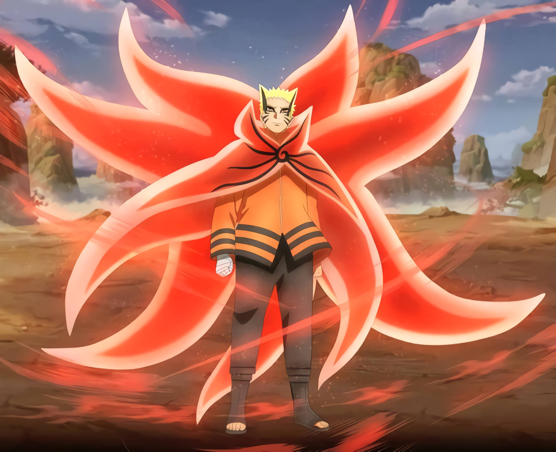 Modul Baryon al lui Naruto - Flacăra Fundal