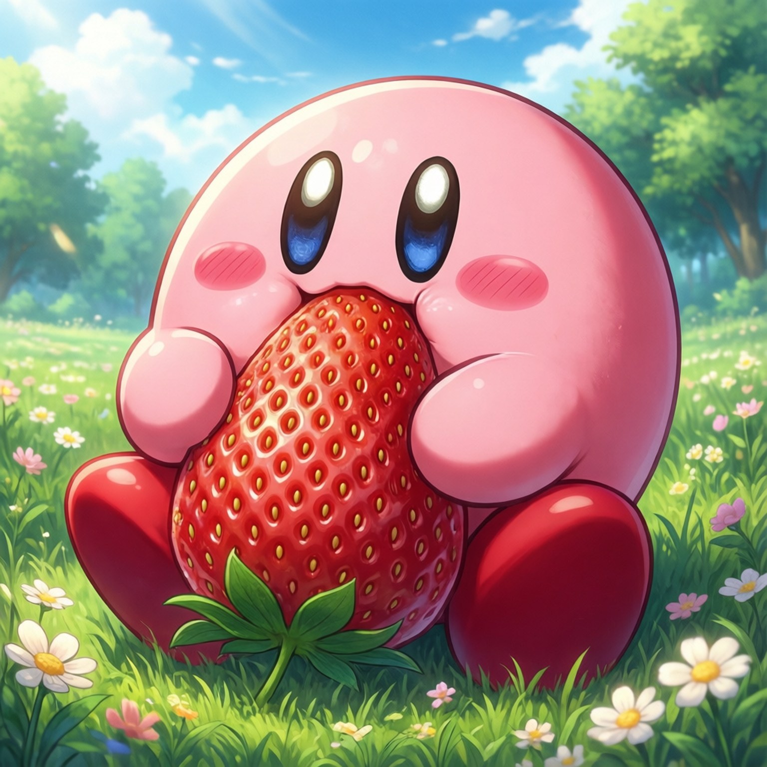 Momentul Gustării cu Kirby Fundal
