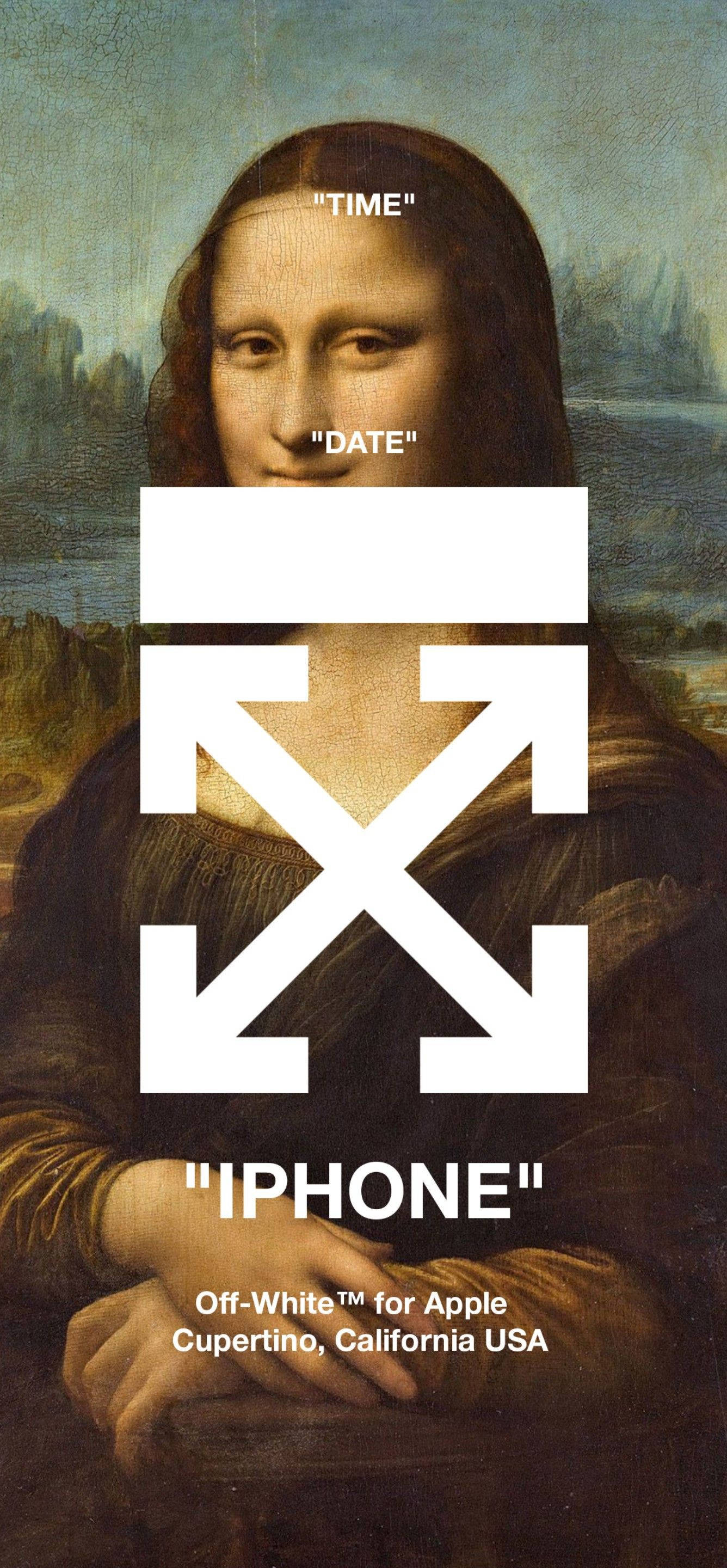Mona Lisa Off-White iPhone Fundal