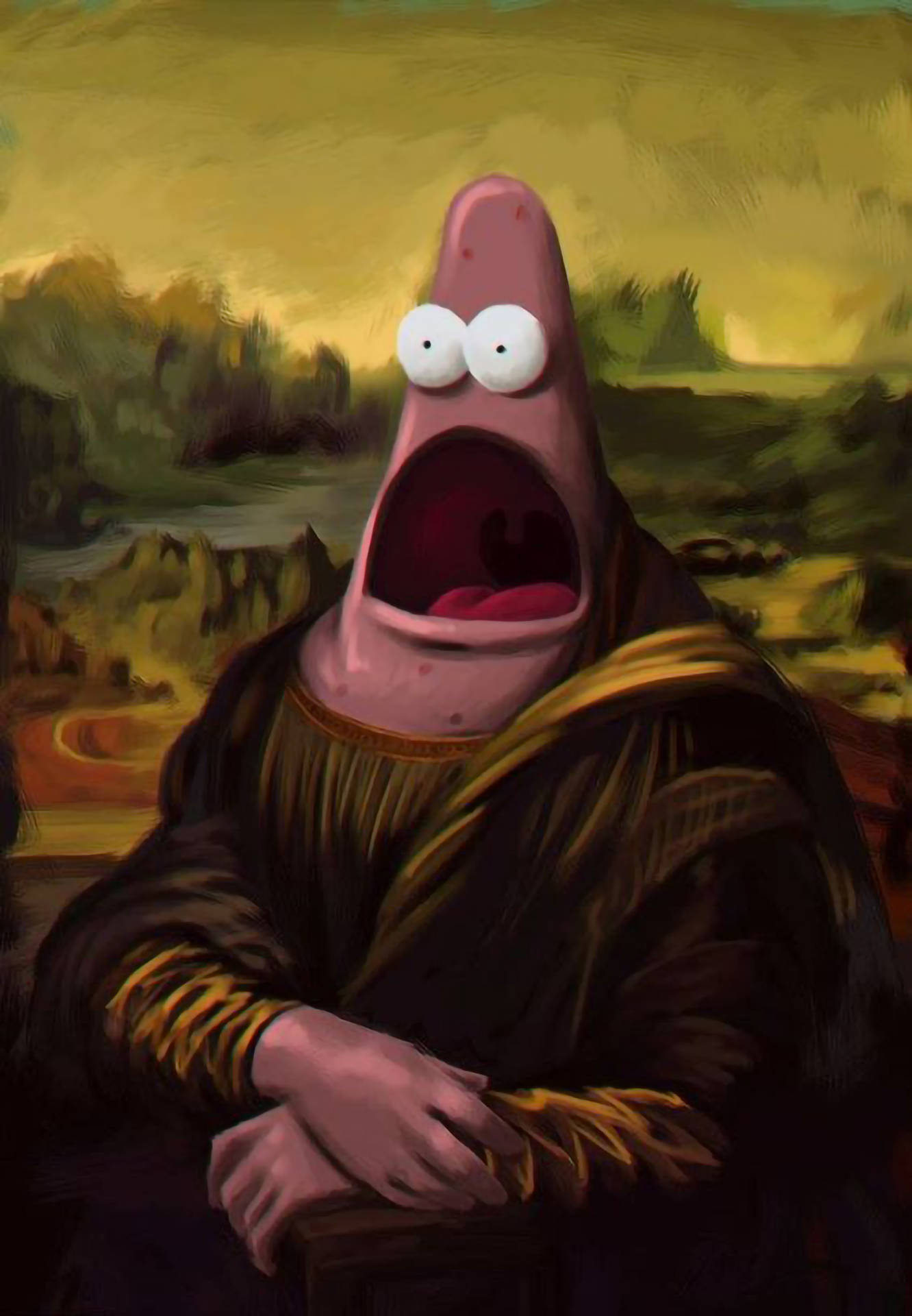 Mona Lisa Patrick Amuzant Estetic Fundal