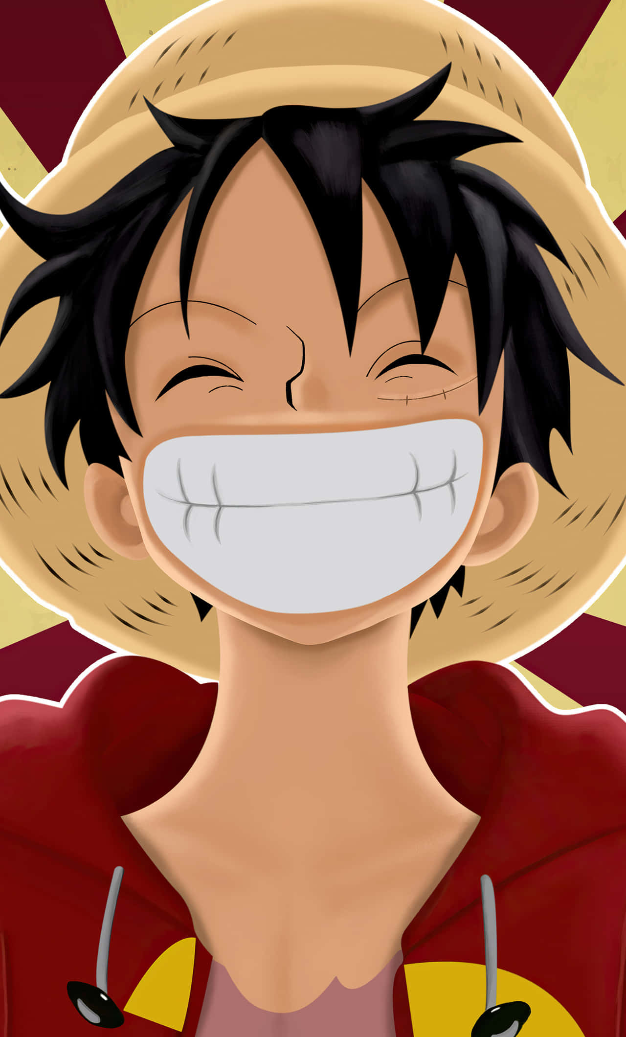 Monkey D. Luffy Pregătit să Pornească la Vele Fundal