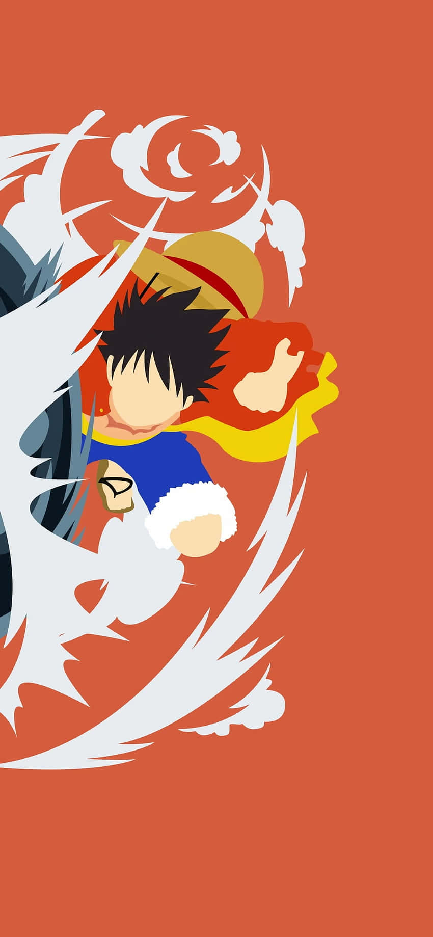 Monkey D. Luffy Portocaliu Anime Fundal