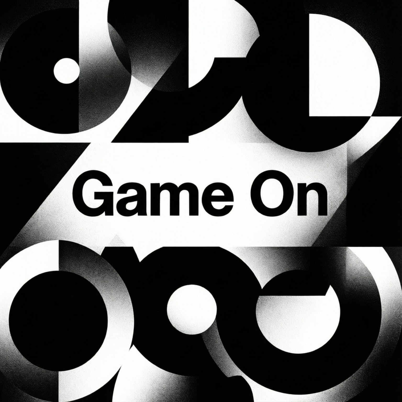 Monocrom geometric Game On Fundal