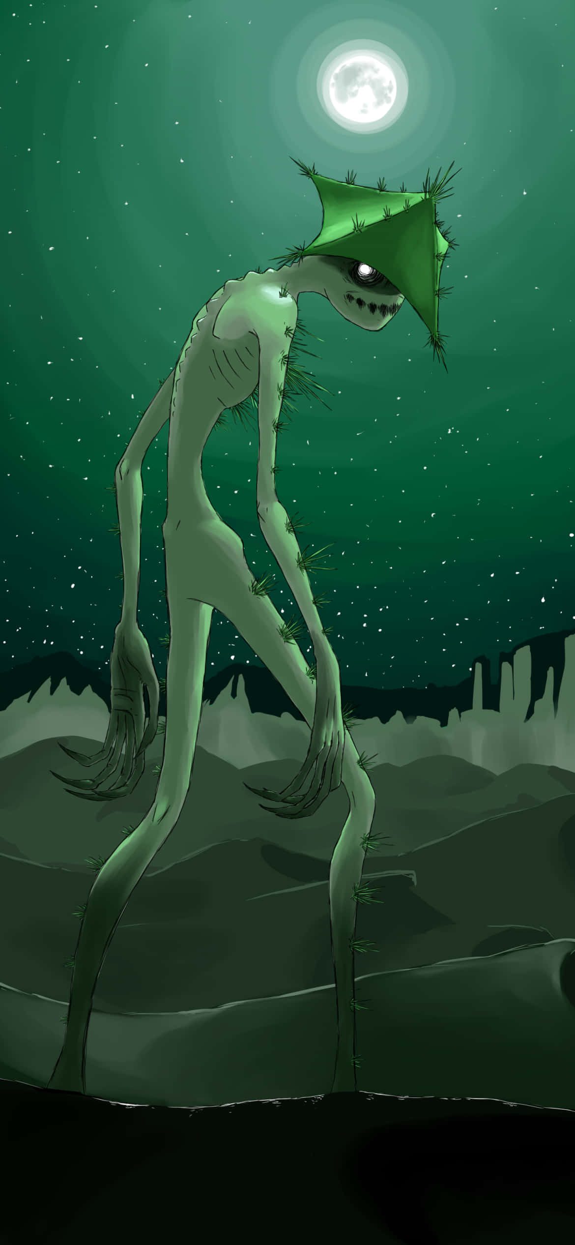 Monster Cacturne înfricoșător Fundal